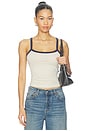 view 1 of 6 Cami Top in Bone & Navy