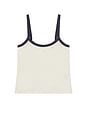 view 6 of 6 Cami Top in Bone & Navy
