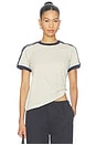 view 1 of 6 Ringer Tee in Bone & Navy