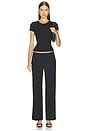 view 5 of 6 V-neck Slim Fit Tee in Black