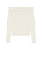 view 6 of 6 Off Shoulder Long Sleeve Tee in Cream