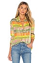 view 1 of 4 Dion Button Down Blouse in Green Plaid
