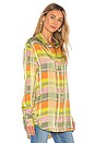 view 2 of 4 Dion Button Down Blouse in Green Plaid