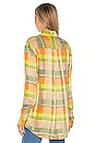 view 3 of 4 Dion Button Down Blouse in Green Plaid