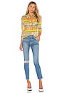 view 4 of 4 Dion Button Down Blouse in Green Plaid