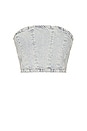 view 5 of 4 Ciarra Denim Bustier Top in Bel Air