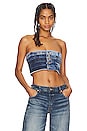view 1 of 4 Liam Tube Top in Medium Blue