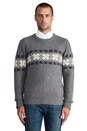 view 1 of 5 Flakey Sholder Sweater in Dark Grey Melange
