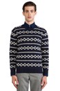 view 1 of 4 Diamond Jacquard Sweater in Navy