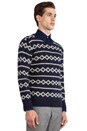 view 2 of 4 Diamond Jacquard Sweater in Navy