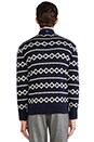 view 3 of 4 Diamond Jacquard Sweater in Navy