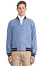 view 1 of 5 Chambray Varsity Jacket in Indigo
