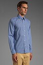 view 2 of 6 Imported Fabric Gingham HOBD Shirt in Blue