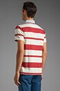 view 3 of 5 Awning Stripe Heavy Rugger Polo en Red/White in Red & White