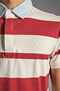 view 5 of 5 Awning Stripe Heavy Rugger Polo en Red/White in Red & White