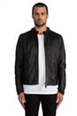 view 2 of 7 Chopper Leather Jacket in Black