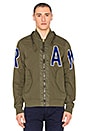 view 2 of 6 Submarine Bomber Jacket in Dark Bronze Green