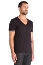 view 2 of 3 2 Pack Short Sleeve V-Neck Tee in Solid Black