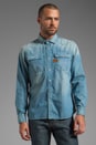view 1 of 6 Construct Long Sleeve Denim Shirt in Light Aged