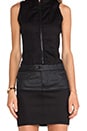 view 5 of 5 Radar Biker Dress in Black Super Stretch Raw