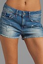 view 4 of 6 3301 Ripped Short in Scatter Denim Light Aged Destroy