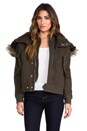 view 1 of 7 Army Flight Bomber Jacket with Faux Fur Trim in Arsenic