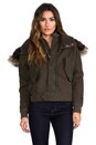 view 2 of 7 Army Flight Bomber Jacket with Faux Fur Trim in Arsenic