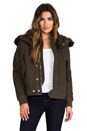 view 3 of 7 Army Flight Bomber Jacket with Faux Fur Trim in Arsenic