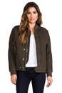 view 4 of 7 Army Flight Bomber Jacket with Faux Fur Trim in Arsenic