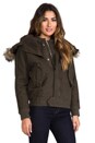 view 5 of 7 Army Flight Bomber Jacket with Faux Fur Trim in Arsenic
