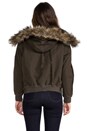 view 6 of 7 Army Flight Bomber Jacket with Faux Fur Trim in Arsenic