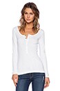 view 1 of 3 Trone Granddad Long Sleeve Top in White