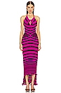 view 1 of 4 Moulded Dress in Fuchsia & Black