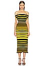 view 1 of 4 Caterpillar Midi Dress in Mustard & Black
