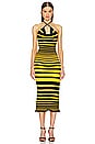 view 2 of 4 Caterpillar Midi Dress in Mustard & Black