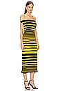 view 3 of 4 Caterpillar Midi Dress in Mustard & Black