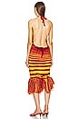 view 4 of 4 Halter Fringe Dress in Red & Yellow