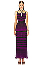 view 1 of 4 Lowback Midi Dress in Purple & Black