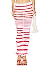 view 1 of 6 Maxi Stripe Skirt in White And Red