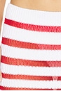 view 6 of 6 Maxi Stripe Skirt in White And Red