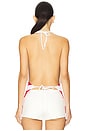 view 3 of 4 Adjustable Viscose Top in White And Red