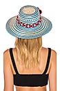 view 2 of 3 Guajiro Hat in Natural & Blue