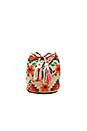 view 1 of 5 SAC SEAU IMPRIMÉ FLEURS FORMAT MOYEN in Orange & Pink & Green