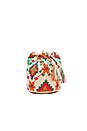 view 3 of 5 SAC SEAU IMPRIMÉ FLEURS FORMAT MOYEN in Orange & Pink & Green