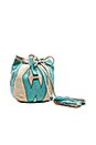 view 3 of 5 SAC À BANDOULIÈRE FORME SEAU TAILLE MEDIUM in Teal