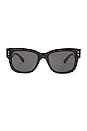 view 1 of 3 Nouvelle Vague Sunglasses in Shiny Solid Black