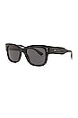 view 2 of 3 Nouvelle Vague Sunglasses in Shiny Solid Black