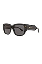 view 2 of 3 GG1261S Sunglass in Black & Grey