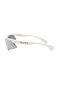 view 3 of 3 Geometrical Sunglasses in White & Silver