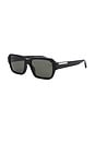 view 2 of 3 Rectangle Sunglasses In Shiny Black in Shiny Black